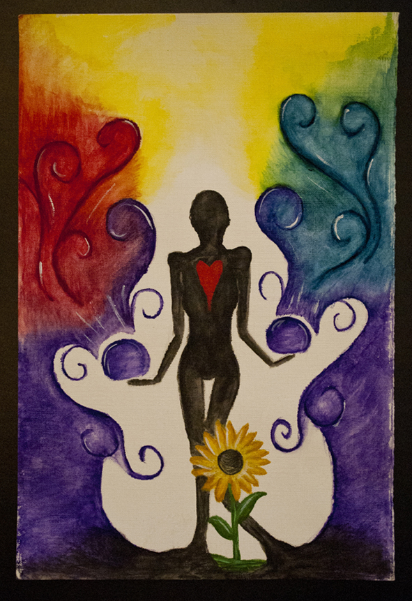 Energy.Acrylic and Watercolor on Canva-Paper. 