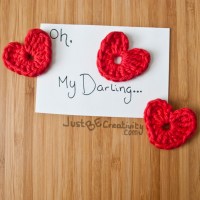 "Oh, My Darling" note, surrounded by red hearts 